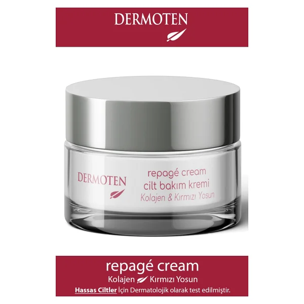 Dermoten Repage Kolajen & Kırmızı Yosun 50 Ml Cilt Bakım Kremi - Görsel 8