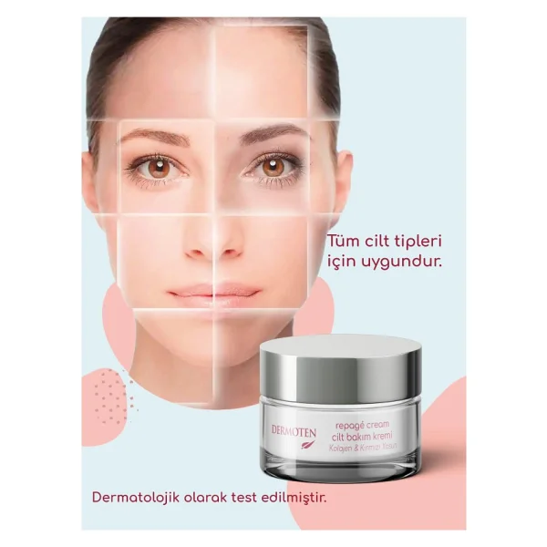 Dermoten Repage Kolajen & Kırmızı Yosun 50 Ml Cilt Bakım Kremi - Görsel 5