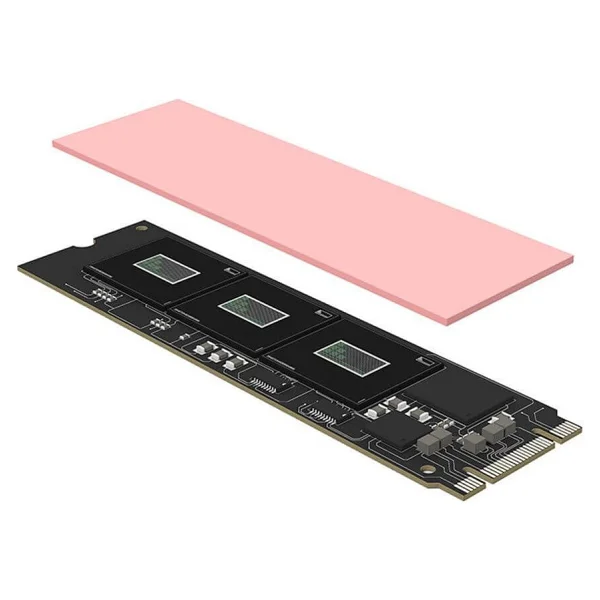 Wozlo 1.0mmx22x70mm Termal Pad M2 SSD Chipset Soğutucu - 7x2cm Yüksek Iletken - Pembe - 9w/Mk - Görsel 2