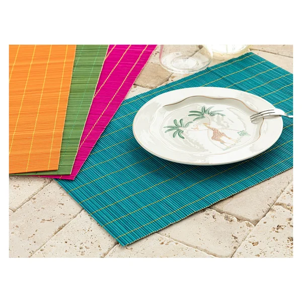 English Home Farleg Bambu 4'lü Amerikan Servis 45 X 30 Cm Renkli - 30 X 45 Cm - Görsel 2