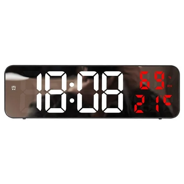 Valkyrie Nem Ölçer Dereceli LED Duvar Ve Masa Alarm Saati Kırmızı - Görsel 6