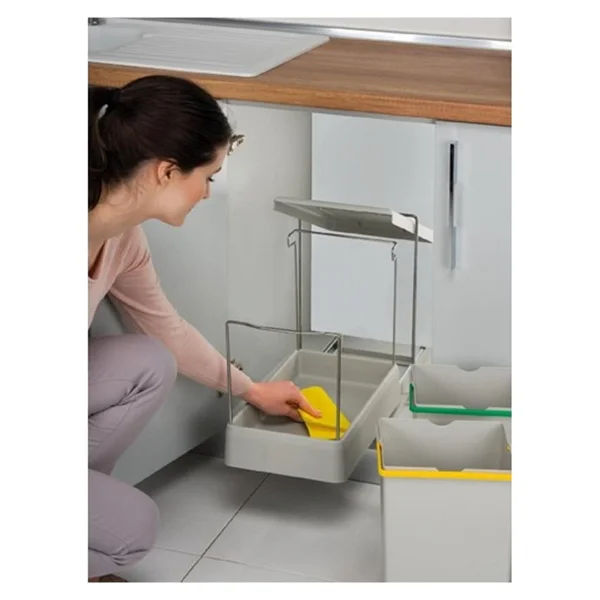 Pelikan 21550 14+14 Lt Raylı Dolap İçi Çöp Kovası - Görsel 3