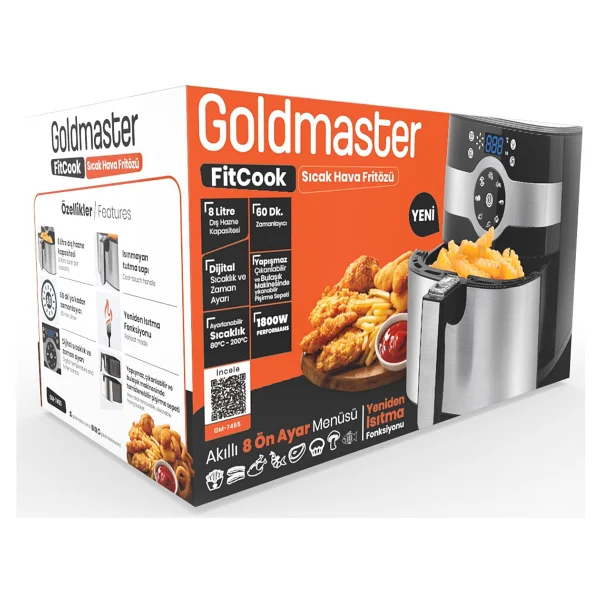 Goldmaster Fitcook Gm7455 8 Lt Yağsız Fritöz - Görsel 5