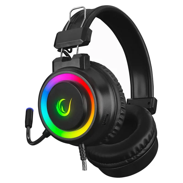 Rampage Alquist Sn-R10 Siyah RGB 7.1 USB Kablolu Kulak Üstü Oyuncu Kulaklığı - Görsel 2