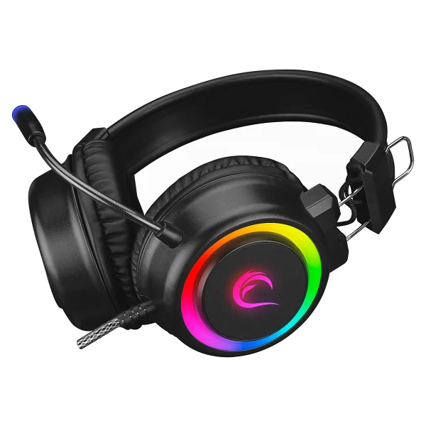 Rampage Alquist Sn-R10 Siyah RGB 7.1 USB Kablolu Kulak Üstü Oyuncu Kulaklığı - Görsel 4