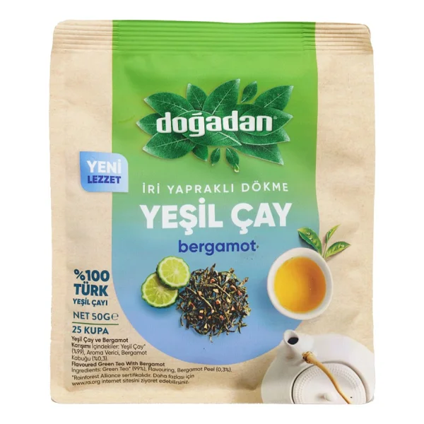 Doğadan Dökme Yeşil Çay Bergamot 50 gr