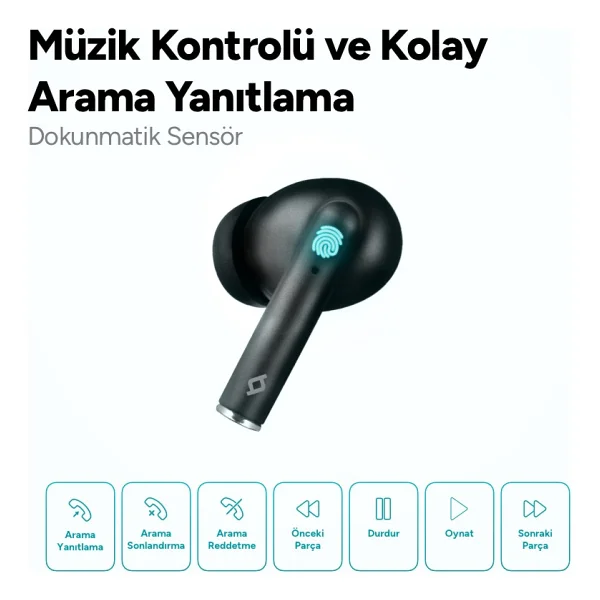 Ttec Airbeat Tone 2KM144S TWS Siyah Kulak İçi Bluetooth Kulaklık - Görsel 4