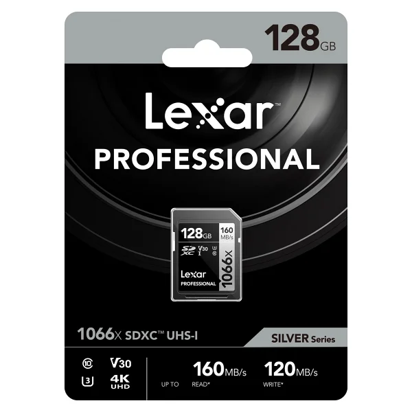 Lexar Professional Silver Series 1066x Class 10 Uhs-I U3 V30 128 GB Hafıza Kartı - Görsel 3