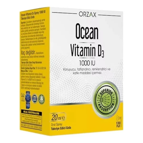 Ocean Vitamin D3 1000 Iu 20 Ml Sprey - Görsel 10