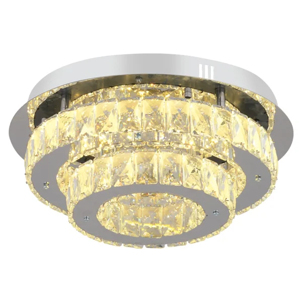 Apliqa Ardenia 2 Katlı Kristal 3 Renk Modern Salon LED Avize - Görsel 2
