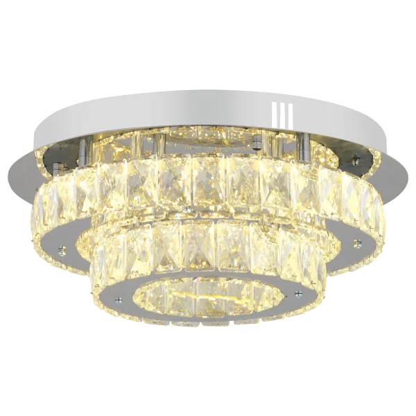 Apliqa Ardenia 2 Katlı Kristal 3 Renk Modern Salon LED Avize - Görsel 3