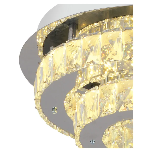 Apliqa Ardenia 2 Katlı Kristal 3 Renk Modern Salon LED Avize - Görsel 4
