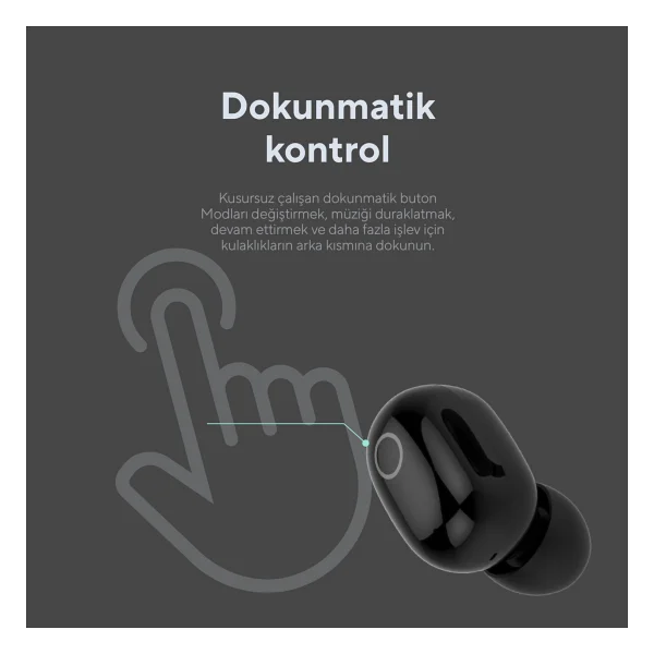 S-Link Sl-Tws05 TWS Kulak İçi Mikrofonlu Bluetooth Kulaklık Siyah - Görsel 6