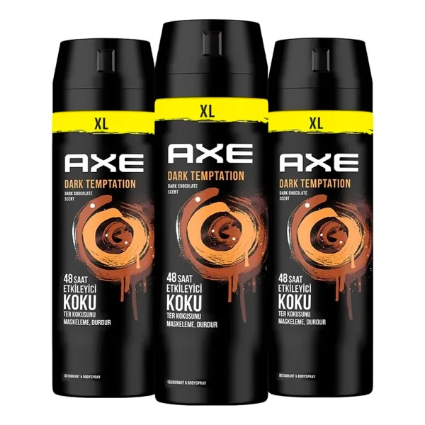 Axe Dark Temptation Xl 200 ml 3 Adet Erkek Deodorant - Görsel 2