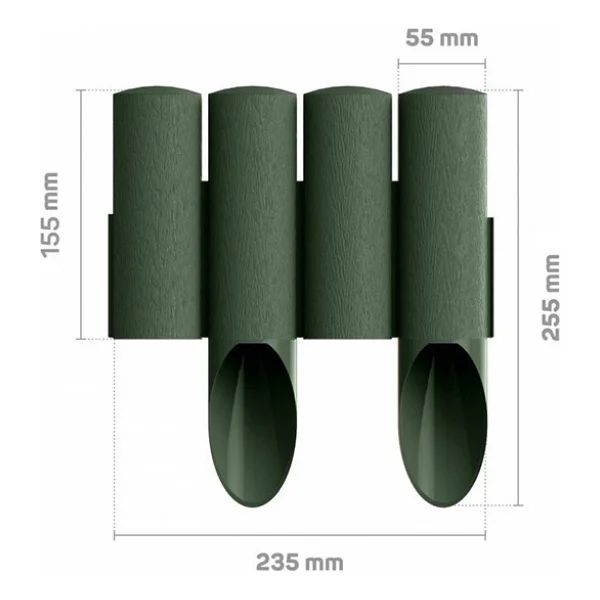 Trend Bahçe Plastik Çim Bordürü 2.3 Metre Çim Ayırıcı Yeşil - Görsel 2