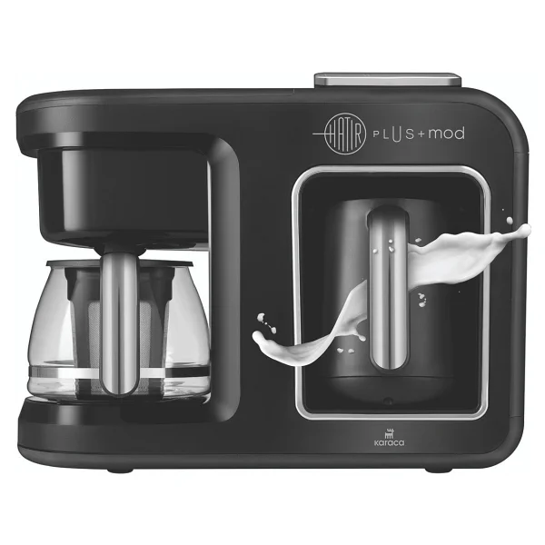Karaca Hatır Plus Mod 5in1 Black Chrome Çay ve Filtre Kahve Makinesi