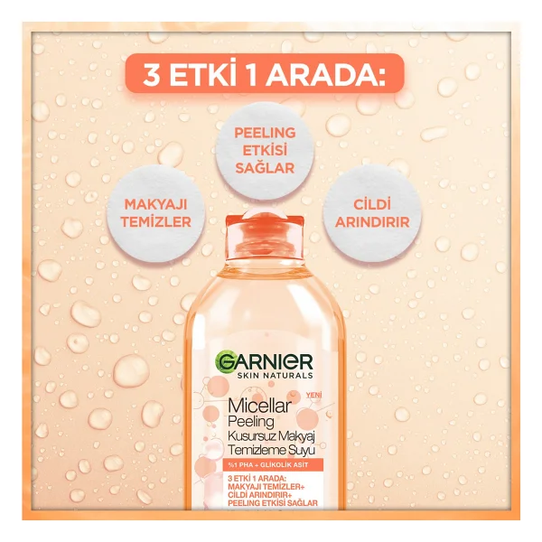 Garnier Micellar Peeling Kusursuz 400 Ml Makyaj Temizleme Suyu - Görsel 3