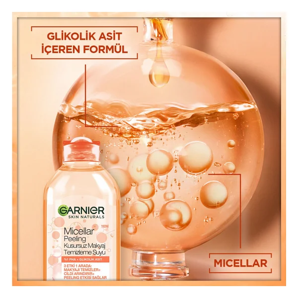 Garnier Micellar Peeling Kusursuz 400 Ml Makyaj Temizleme Suyu - Görsel 5