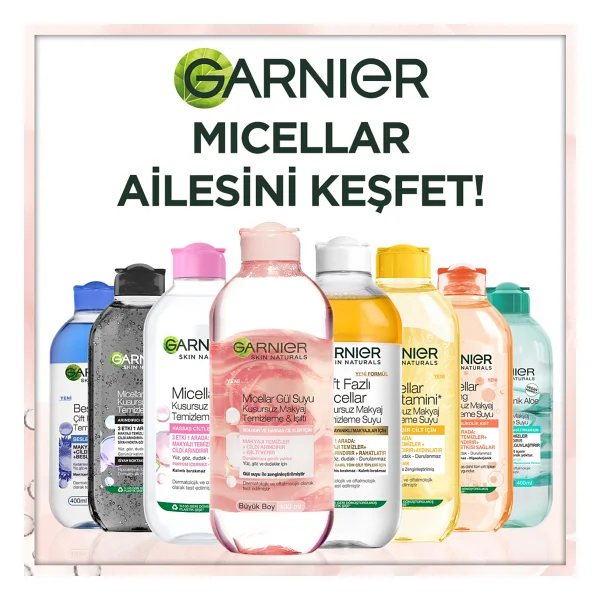 Garnier Micellar Gül Suyu Kusursuz 400 Ml Makyaj Temizleme Suyu - Görsel 9