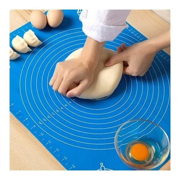 BUFFER 40x50 cm Silikon Ölçekli Kullanımı Kolay Hamur Açma Matı Ekmek Mantı Makarna Hamuru Yoğurma - Görsel 9