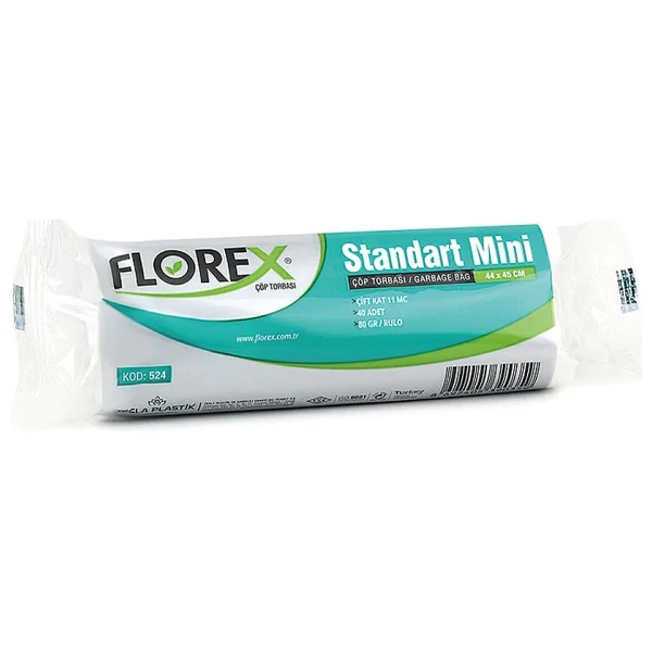 Florex Standart Mini Boy Çöp Torbası 50 Paket Paket Içi 40 Adet - 44 X 45 Cm - Görsel 3