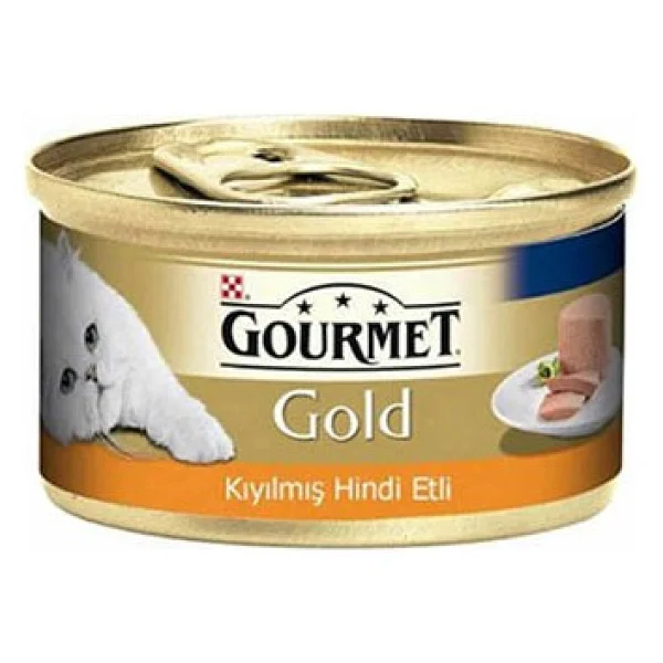 Gourmet Kıyılmış Hindili 85 gr 24'lü Yetişkin Konserve Kedi Maması - Görsel 2