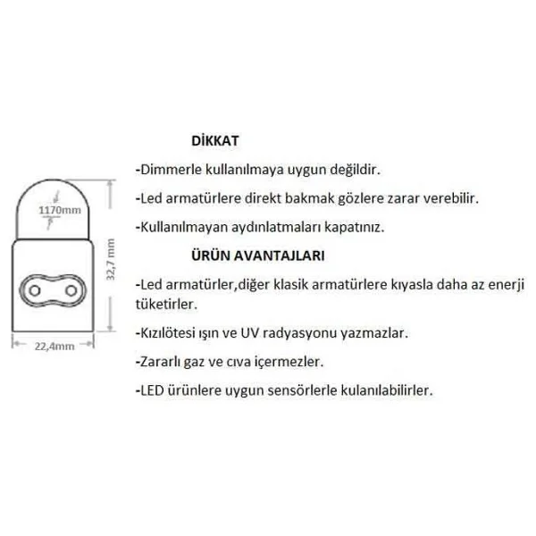 Cata Ct-2469 20 W Gün Işığı LED Bant Armatür - Görsel 4