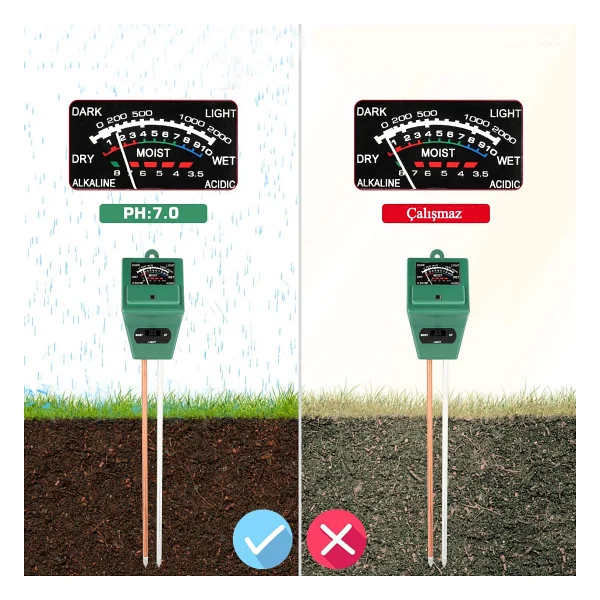 Weather Forecast Toprak Nem Işık Ph Ölçer Thr338 - Görsel 4