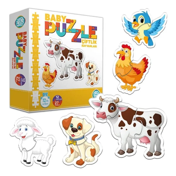 Circle Toys Baby Puzzle Çiftlik Hayvanları - Görsel 5