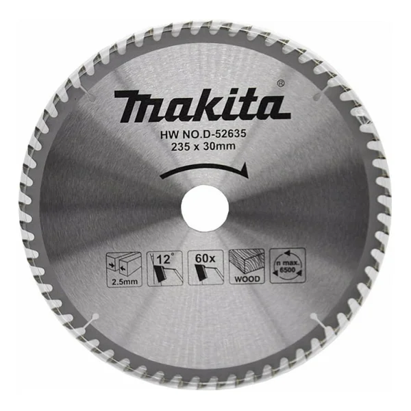 Makita D-52635 235x2.5x30 Mm 60 Diş Elmas Ahşap Daire Testere Bıçağı - Görsel 2