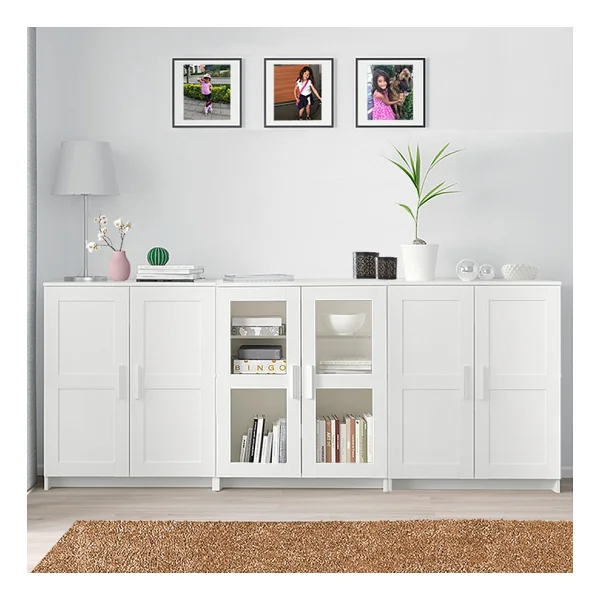 Dekorex Kns-304-K-Beyaz 6 Kapaklı Camlı Konsol - Görsel 8