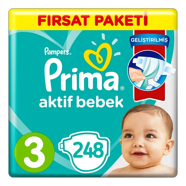 Prima Aktif 3 Numara Midi 62'li 4 Adet Bebek Bezi - Görsel 6