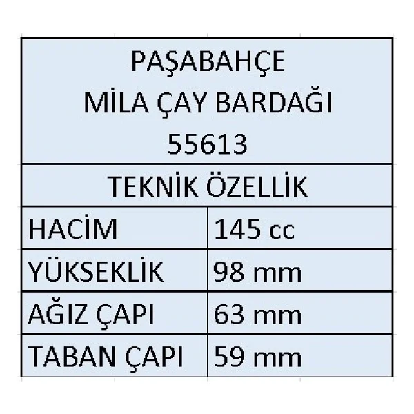 Paşabahçe Mila 55613 12'li Kulplu Çay Bardağı - Görsel 2