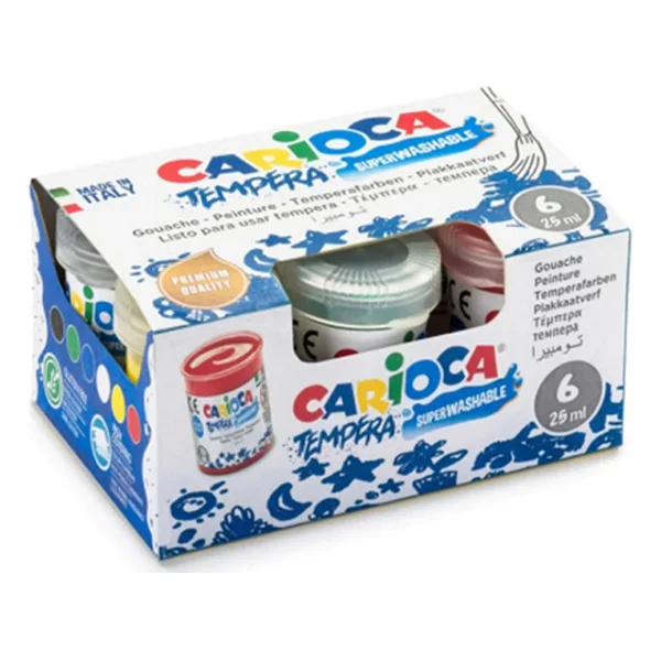 Carioca Yıkanabilir Parmak Boyası 25 Ml 6'lı - Görsel 2