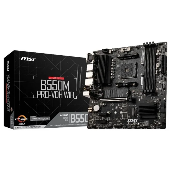 Msı B550m Pro-Vdh Wi-Fi AMD Am4 DDR4 Micro Atx Anakart - Görsel 3