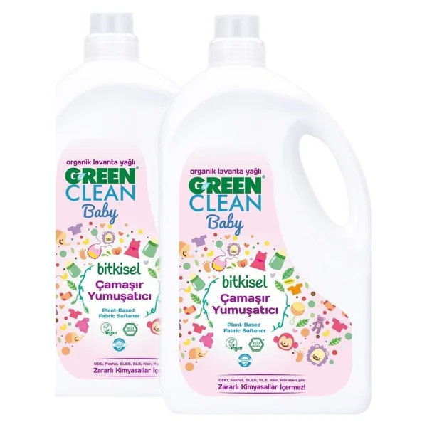 U Green Clean Baby Bitkisel Çamaşır Yumuşatıcı 2750 Ml 2 Adet - Görsel 2