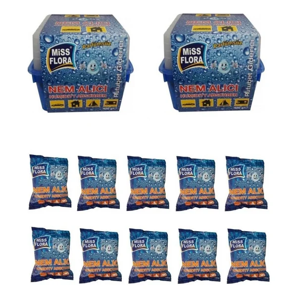 Miss Flora Nem Alıcı Rutubet Giderici 2 Adet 450 Gr + 10 Adet Yedek - Görsel 2