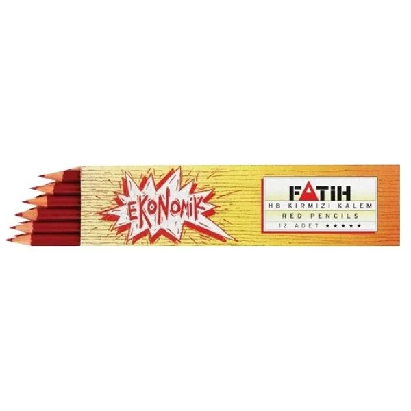Fatih 25010 12'li Kırmızı HB Kopya Kalemi - Görsel 4