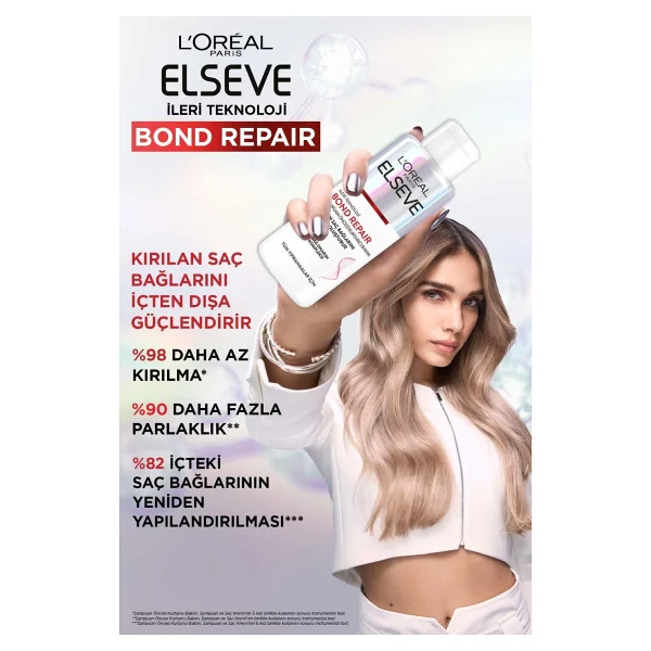 L'oreal Paris Tarak Hediyeli L'oreal Paris Elseve Bond Repair Şampuan + Şampuan Öncesi Kurtarıcı Bakım + Saç Bakım Kremi Seti - Görsel 2