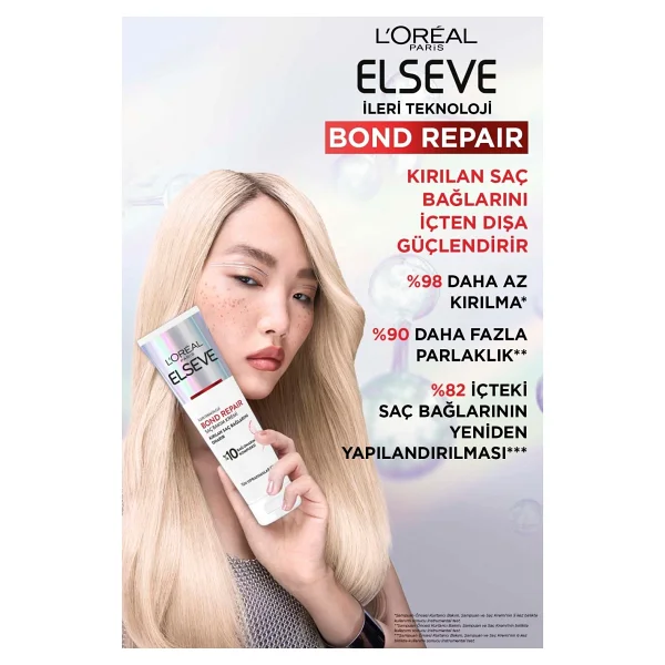 L'oreal Paris Tarak Hediyeli L'oreal Paris Elseve Bond Repair Şampuan + Şampuan Öncesi Kurtarıcı Bakım + Saç Bakım Kremi Seti - Görsel 4