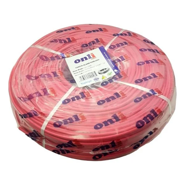 Onli 2x2x0.80mm Jysty Yangın Alarm Kablosu 250mt - Kırmızı - Görsel 4