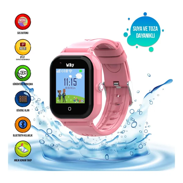 Wiky Watch 4s Pembe Akıllı Çocuk Saati - Görsel 5