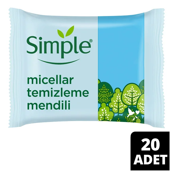 Simple Kind To Skin Micellar 20'li Yüz Temizleme Mendili - Görsel 9
