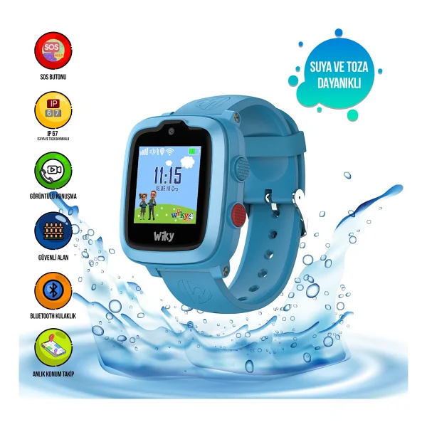 Wiky Watch 4 Plus Mavi Akıllı Çocuk Saati - Görsel 4