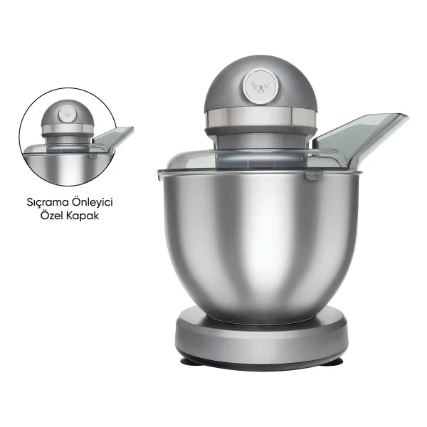 Karaca Mastermaid Chef 1500 W 5 Lt Gri Stand Mikser - Görsel 2