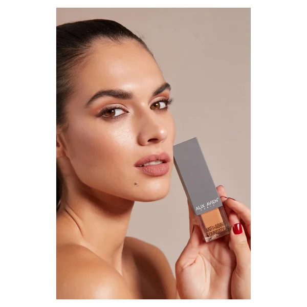 Alix Avien Anti Aging Vitamin İçeren Nemlendirici Spf 15+ 512 Warm Brown 35 Ml Likit Fondöten - Görsel 4