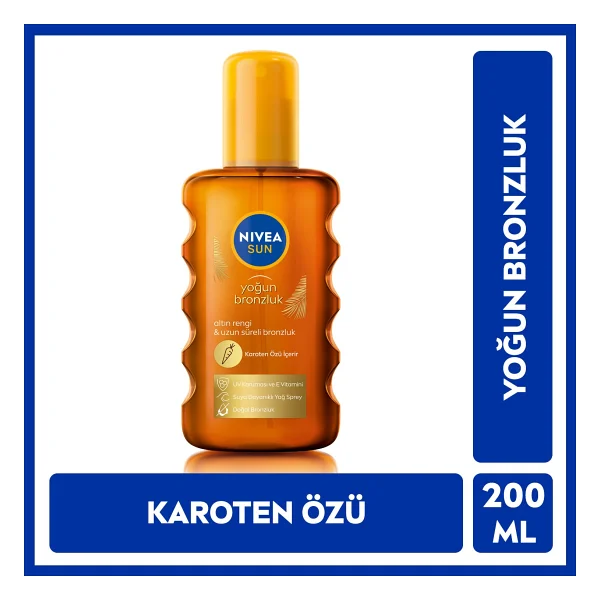 Nivea Sun SPF 6 Güneş Yağı Sprey 200 ml - Tüm Cilt Tiplerine Uygun, Yoğun Bronzlaştırıcı ve Nemlendirici, Işıltılı, Suya Dayanıklı - Görsel 8
