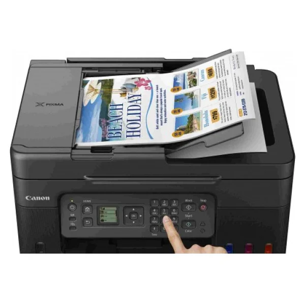 Canon Pixma G4470 Wi-Fi + Tarayıcı + Fotokopi + Faks Renkli Çok Fonksiyonlu Mürekkep Püskürtmeli Yazıcı - Orjinal Mürekkepli - Görsel 2