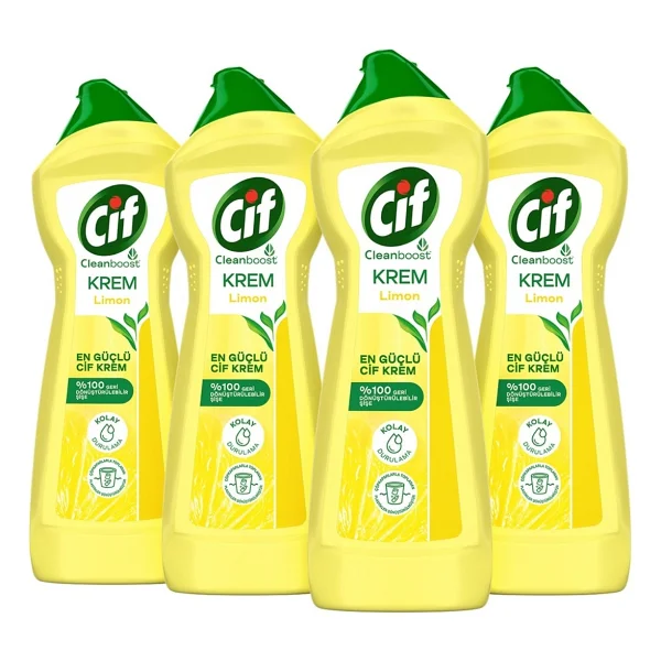 Cif Cleanboost Krem Temizleyici Limon 750 Ml 4'lü - Görsel 2