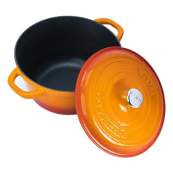 Lava New Heritage Yuvarlak Turuncu 26 Cm Döküm Tencere - Görsel 2